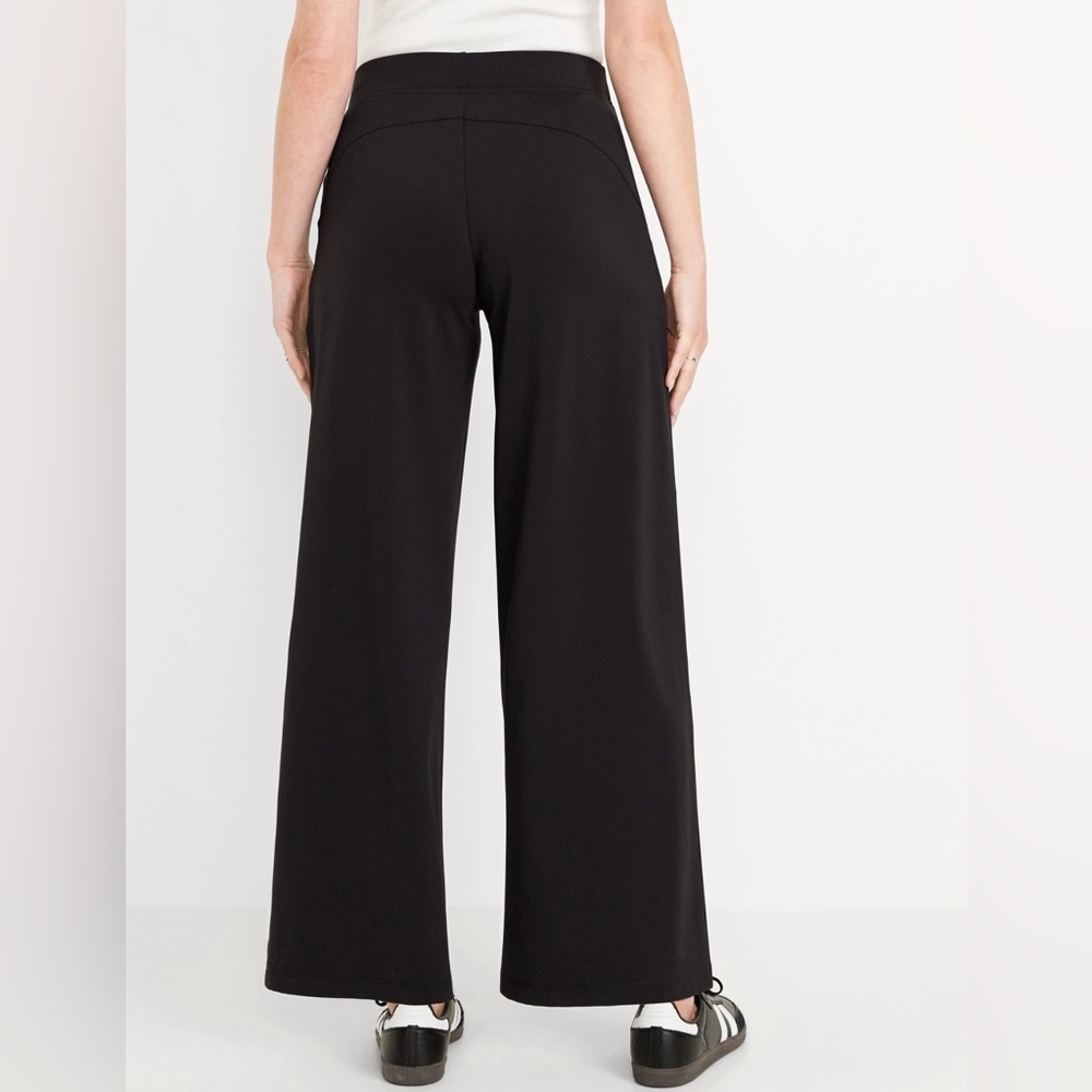 NWT! Old Navy Women’s Black Powersoft Wide Leg Trouser Pants - Multiple ♥️ - Picture 2 of 9